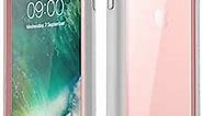 i-Blason Case for iPhone 8 Plus/iPhone 7 Plus, [Ares] Full-Body Rugged Clear Bumper Case with Built-in Screen Protector (Pink)