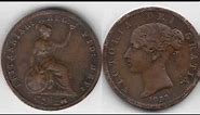 GB 1853 Penny Coin VALUE + REVIEW Queen Victoria Britannia