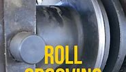 Roll grooving stainless groove end nipple at the BPS Shafter pipe yard. | BPS Supply Group