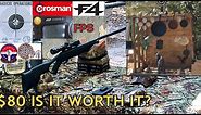 $80 Crosman F4 Air Rifle Full Review/Field Test Nitro Piston .177 and Super Fun Plinking
