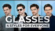 4 Glasses Styles For Every Face Shape | Men’s Fashion