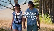 USA | Mens Leather Top Hat with American Flag Accent