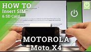 MOTOROLA Moto X4 INSERT SIM & SD / Set Up SIM and SD Card