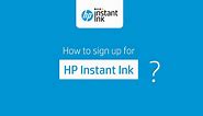 HP Instant Ink - How to sign up