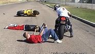 Motorcycle Wreck - Guy Breaks Leg - Stunt Fail