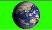 Green screen animated rotating earth