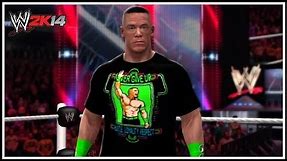WWE 2K14 - John Cena Brand New 2014 'Neon' Shirt & Attire! (Superstar Heads)