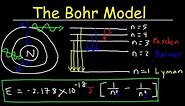 Bohr Model of the Hydrogen Atom, Electron Transitions, Atomic Energy Levels, Lyman & Balmer Series