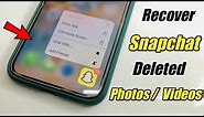 How to Recover Snapchat Deleted Photos / Videos in iPhone