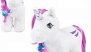 My Little Pony Unicorn and Pegasus Plush - Glory - Collector Plushie, Retro Stuffed Toy Animal, Kid, Toddler, Girl, boy, Mom, Birthday, Ages 3+