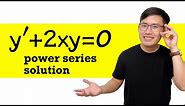 Power Series Solution for a differential equation