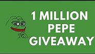 1 Million | 10,00000 | Pepe giveaway || Earn Free Pepe Coin || Earn Free Online