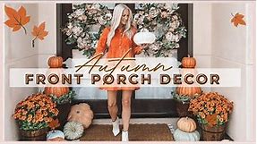 FALL FRONT PORCH DECORATE WITH ME | SMALL FRONT PORCH FALL | SIMPLE FALL DECORATING IDEAS FOR PORCH