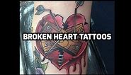 Broken heart tattoo designs - Broken heart tattoos