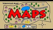 Learn About Maps - Symbols, Map Key, Compass Rose