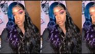 Blue Purple Ombre Hair Color Tutorial | Ft EullairHair