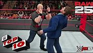 WWE 2K18 - Top 10 Raw (25th Anniversary) Moments | Raw, Jan. 22, 2018