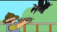 Shambu And The Crow - Crow Story - Animated Story - Cartoon Stories - Funny Cartoons