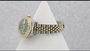 Rolex Lady-Datejust 79173 26MM Green Diamond Dial With Two Tone Jubilee Bracelet