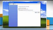 Windows® XP: How to create a new user account