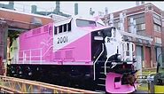 Tickled pink – Wabtec unveils pink battery-powered locomotive, the first of its kind