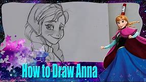 How to Draw ANNA from Disney's Frozen - @DramaticParrot