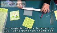 Faire-part Baptême vert et or