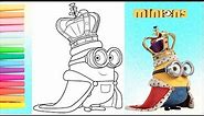 Coloring Minion King Bob | Coloring page
