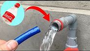 Many people do not know this solution! quick split technique pvc water pipe and faucet by bottle
