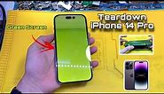 Teardown iPhone 14pro Green screen . 4k video