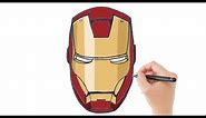 How to Draw Iron Man Mask step by step
