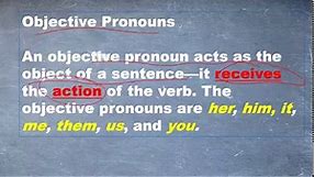 Pronoun Cases (Subjective and Objective Pronoun)