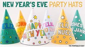 New Year's Eve Party Hats - Easy New Year's Craft for Kids
