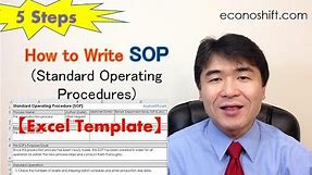 SOP 5 Steps: How to Write Standard Operating Procedures【Excel Template】