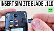 INSERT SIM & Memory SD Card ZTE Blade L110 | How to
