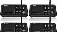 Wuloo Intercoms Wireless for Home 5280 Feet Range 10 Channel 3 Code, Wireless Intercom System for Home House Business Office, Room to Room Intercom, Home Communication System (4 Units Set, Black)
