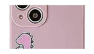 Caseative Matching Phone Cases for Couples Cartoon Cute Dinosaur Matte Compatible with iPhone Case (Pink,iPhone 13 Pro Max)