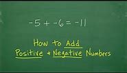 How to Add a Positive and Negative Number
