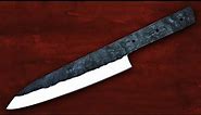 Hercules Hammered 1095 High Carbon Steel Blank Blade Chef Knife -Kitchen Knife| Knife Maker Handmade