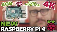 NEW Raspberry Pi 4 vs. 3B+ [4k, 4GB, Dual-Display]