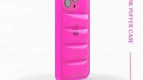 NEON PINK PUFFER IPHONE CASE 💗