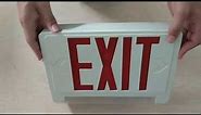 COMBOLP-R - Exit Sign with Emergency Pipe Light Combo unit