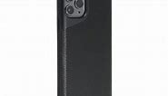 Black Leather Phone Case - Contour