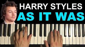 Harry Styles - As It Was (Piano Tutorial Lesson)