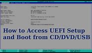 UEFI Boot | How to Boot from CD's/DVD's/USB's