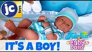 🍼 LA NEWBORN Baby BOY by JCToys! 👶🏻 Unboxing, Details & Changing His Clothes! 👕 Very Cute! 💙