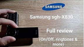 Samsung Sgh-X830 Review