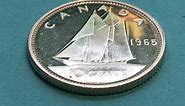 Canada Valuable Silver 10 Cents Coin 1965