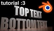 How to make the dramatic 3D text meme in blender