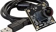 Arducam 1080P Low Light WDR Ultra Wide Angle USB Camera Module for Computer, 2MP CMOS IMX291 160 Degree Fisheye Mini UVC USB2.0 Webcam Board with Microphone, 3.3ft Cable for Windows Linux Mac OS